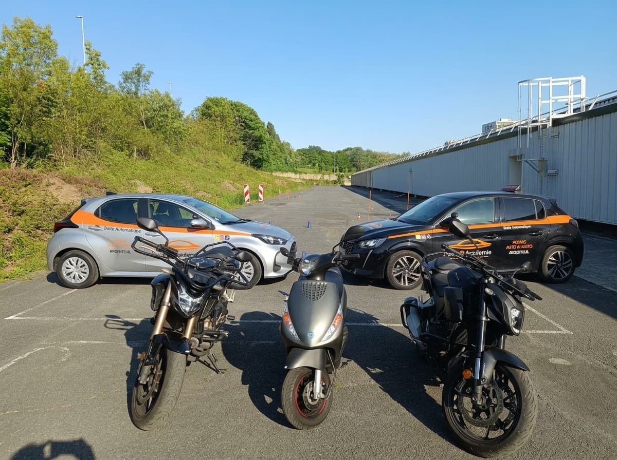 Flotte de véhicules et motos Permis Académie à Argenteuil